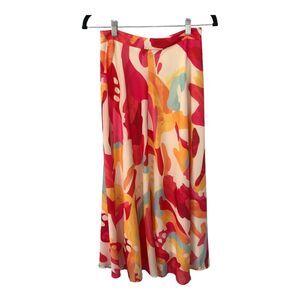 Flying Tomato Womens Colorful Flowy Beachy Geometric Maxi‎ Skirt  Size S